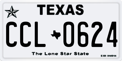 TX license plate CCL0624