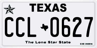 TX license plate CCL0627