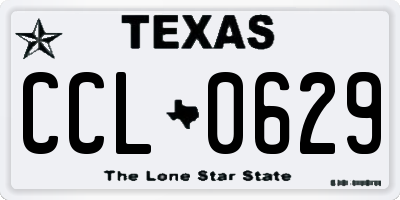 TX license plate CCL0629