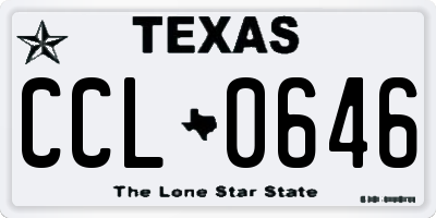 TX license plate CCL0646