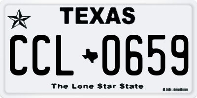 TX license plate CCL0659