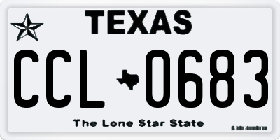 TX license plate CCL0683