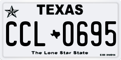 TX license plate CCL0695