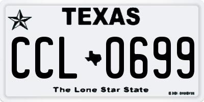 TX license plate CCL0699