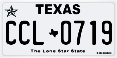 TX license plate CCL0719