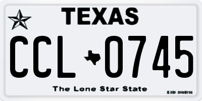 TX license plate CCL0745
