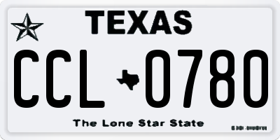 TX license plate CCL0780