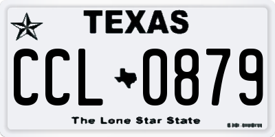 TX license plate CCL0879