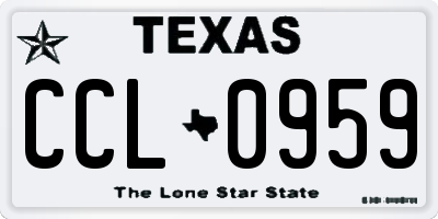 TX license plate CCL0959