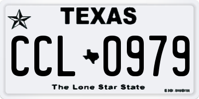 TX license plate CCL0979