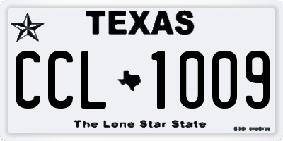 TX license plate CCL1009