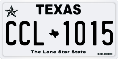 TX license plate CCL1015