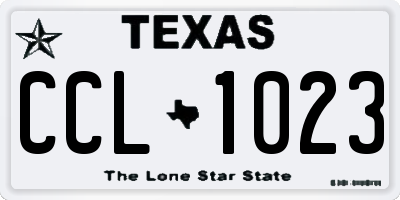 TX license plate CCL1023