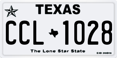 TX license plate CCL1028