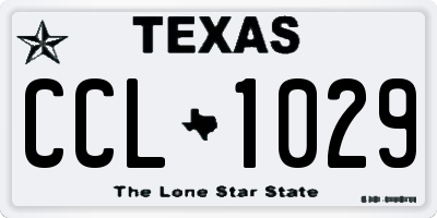 TX license plate CCL1029