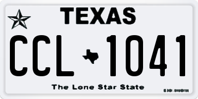 TX license plate CCL1041