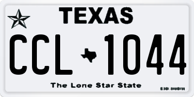 TX license plate CCL1044