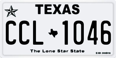 TX license plate CCL1046