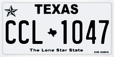 TX license plate CCL1047