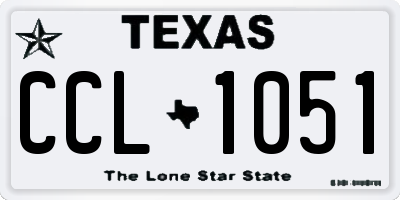 TX license plate CCL1051