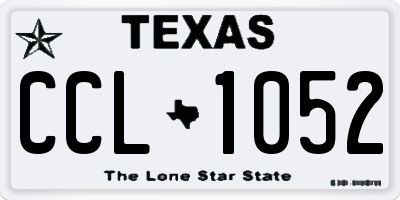 TX license plate CCL1052