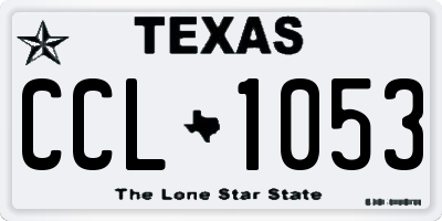 TX license plate CCL1053