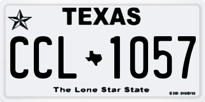 TX license plate CCL1057