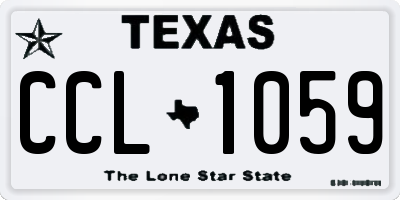 TX license plate CCL1059