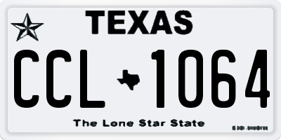 TX license plate CCL1064