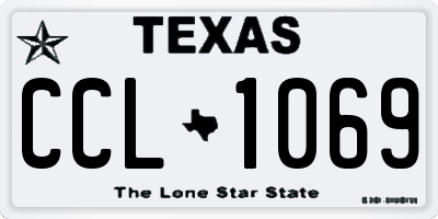 TX license plate CCL1069