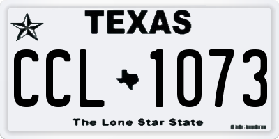 TX license plate CCL1073