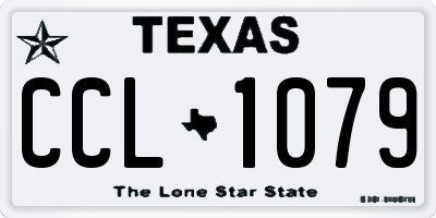 TX license plate CCL1079