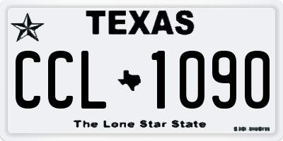 TX license plate CCL1090