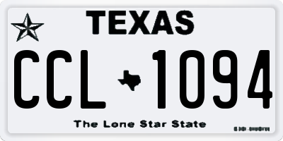 TX license plate CCL1094