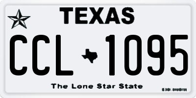 TX license plate CCL1095