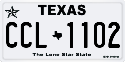 TX license plate CCL1102