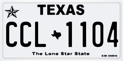 TX license plate CCL1104