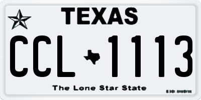 TX license plate CCL1113