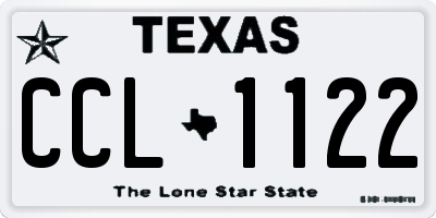 TX license plate CCL1122