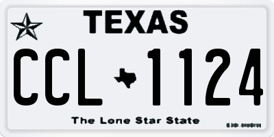 TX license plate CCL1124