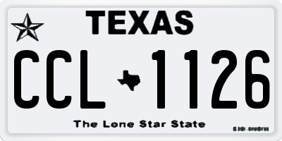 TX license plate CCL1126