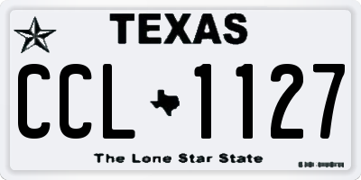 TX license plate CCL1127