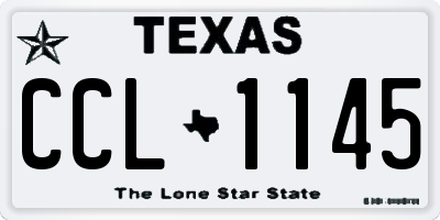 TX license plate CCL1145