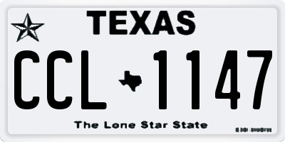 TX license plate CCL1147