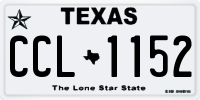 TX license plate CCL1152
