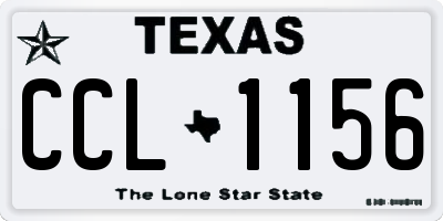 TX license plate CCL1156