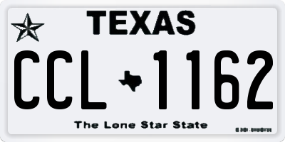TX license plate CCL1162