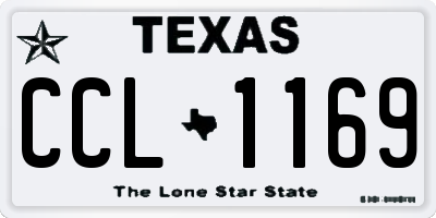 TX license plate CCL1169