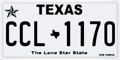 TX license plate CCL1170