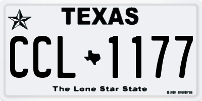 TX license plate CCL1177